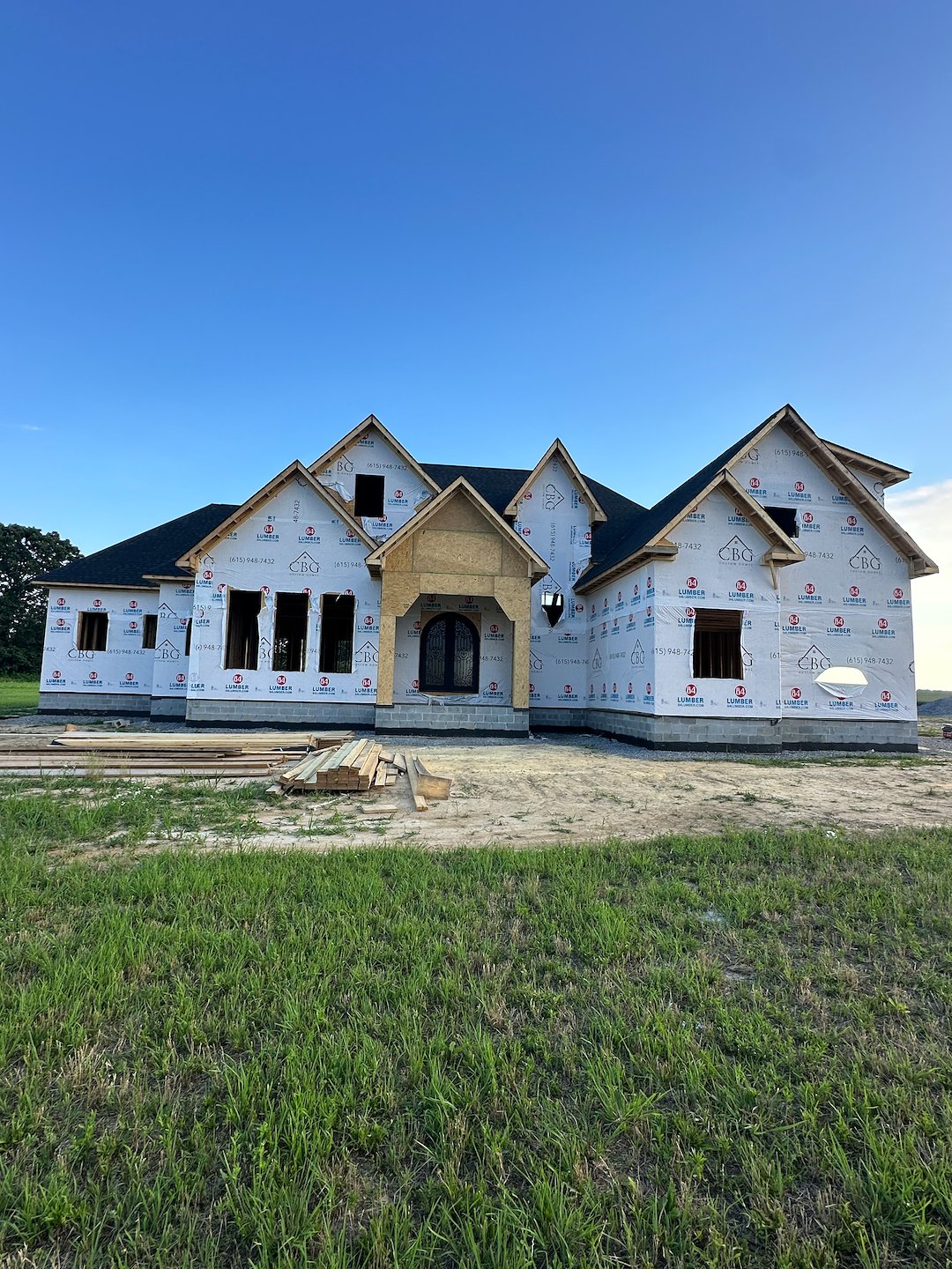 New Home Construction in Progress – “The Wildwood Home” in Orlinda, TN